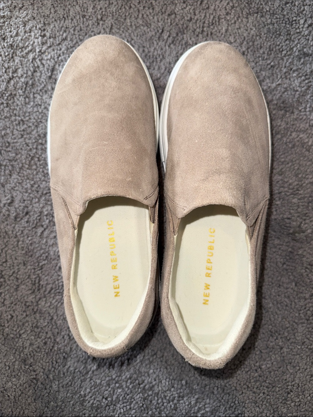 *Brand New* New Republic Women's Taupe Suede Slip-On Loafers
